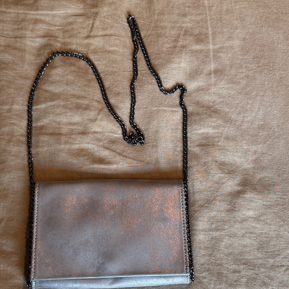 Elegant Chain Strap Tan Clutch